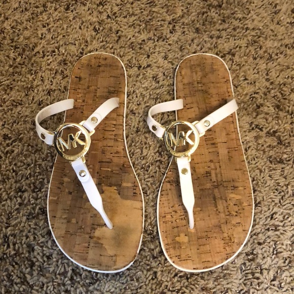 michael kors white jelly sandals